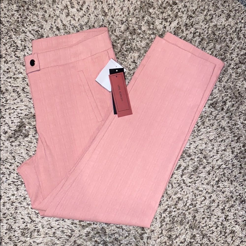 Pink ankle length pants